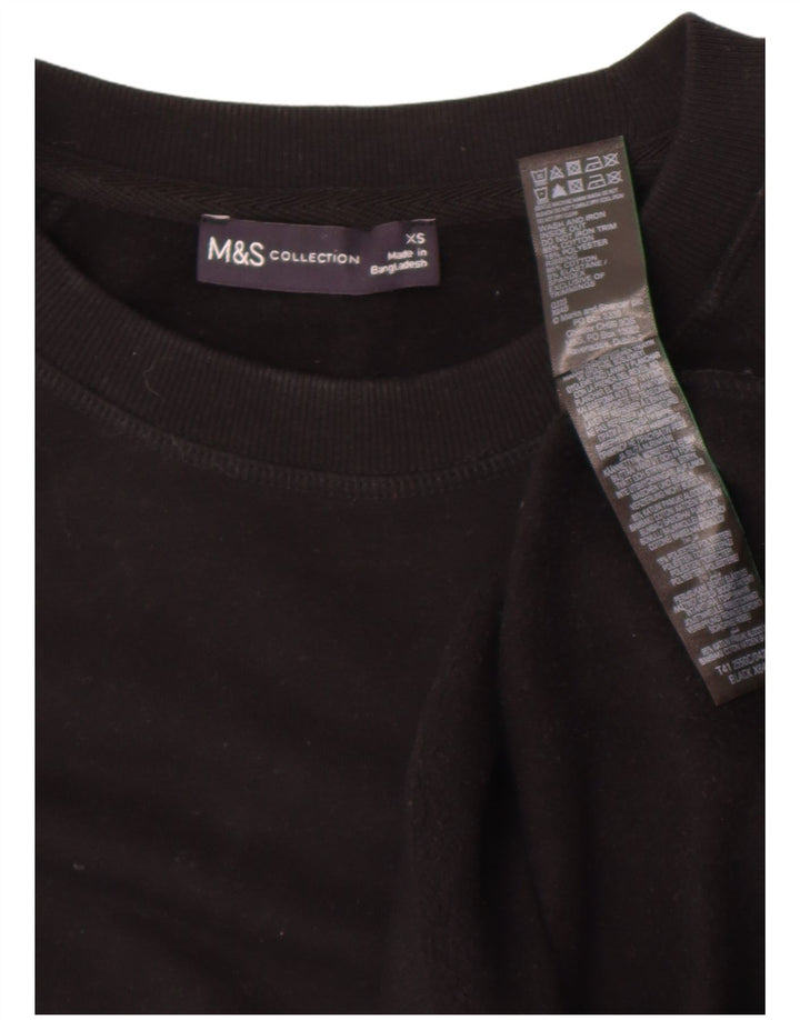 Felpa oversize da donna Marks & Spencer UK 6 XS cotone nero