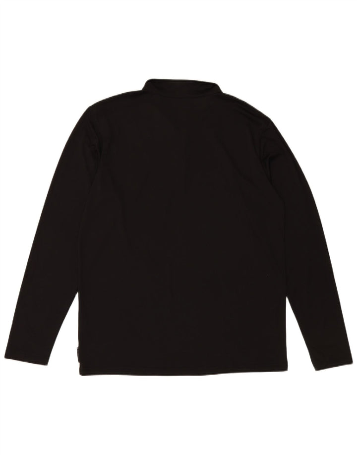 DKNY Tuta da uomo pullover con zip e collo, grande, in poliestere nero