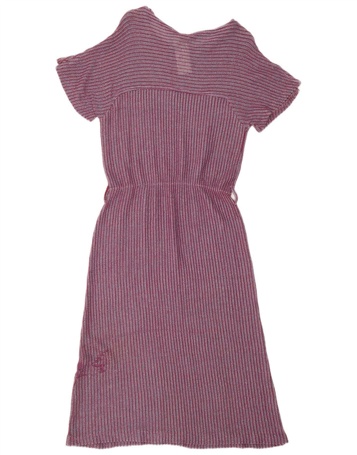 Abito a trapezio vintage da donna IT 46 a righe grandi viola