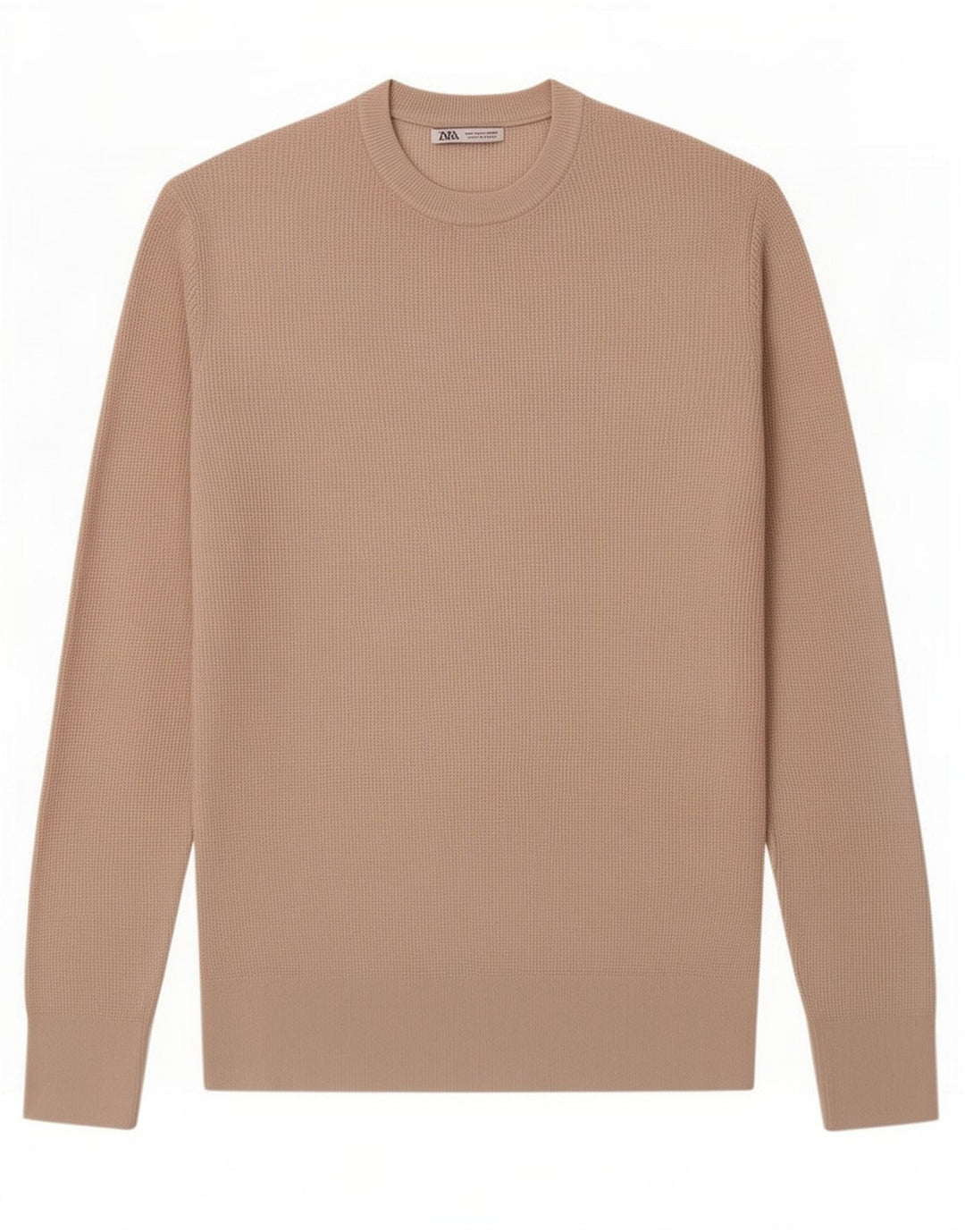Maglione maglione girocollo da uomo Zara beige medio