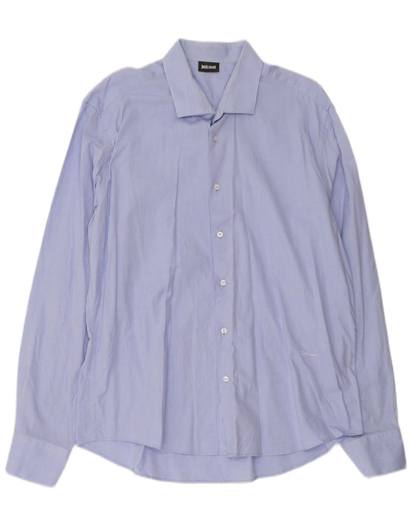 Camicia da uomo Just Cavalli Taglia 45 17 3/4 XL Blu