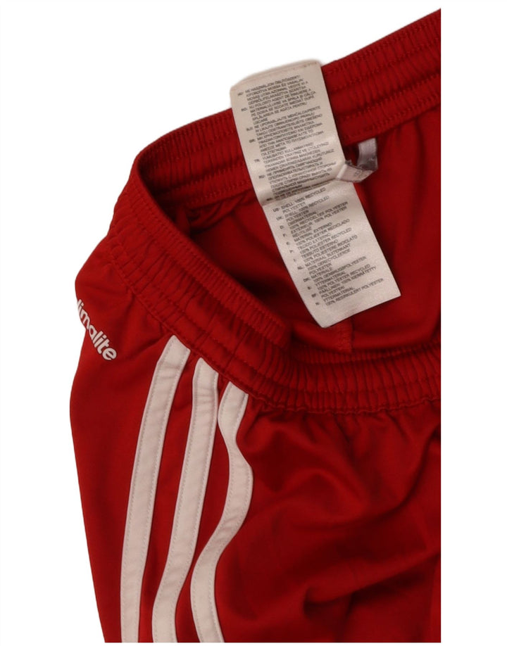 ADIDAS Mens Climalite Sport Shorts Medium  Red Colourblock Polyester