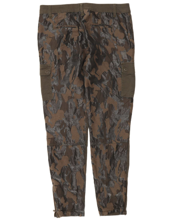 Pantaloni cargo slim da donna Liu Jo W31 L30 cotone mimetico kaki