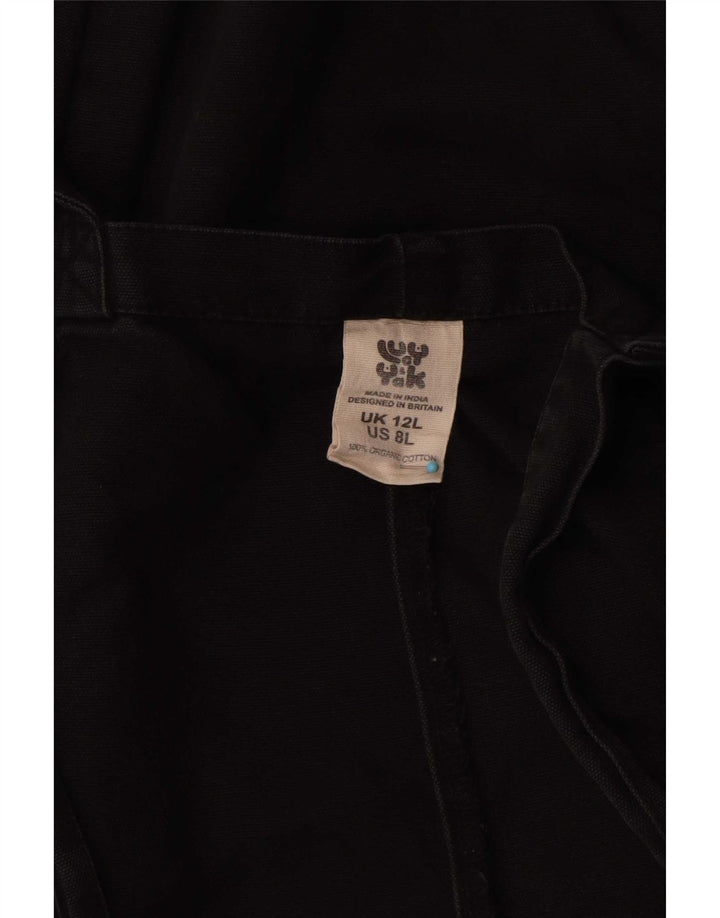 Salopette lunga da donna Lucy & Yak UK 12 cotone nero medio