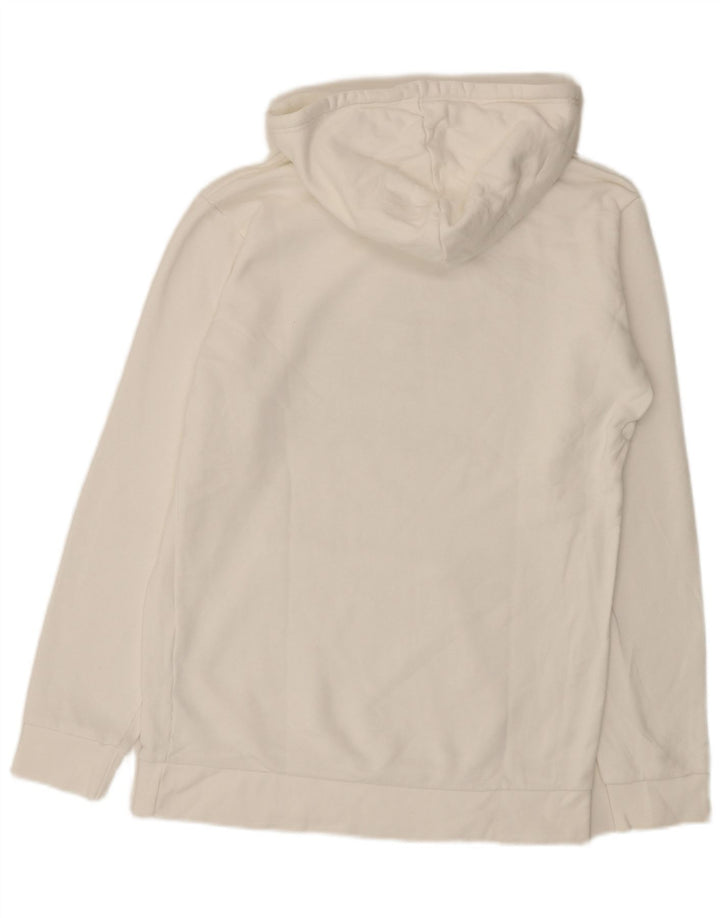Felpa con cappuccio grafica da uomo Adidas Small bianca