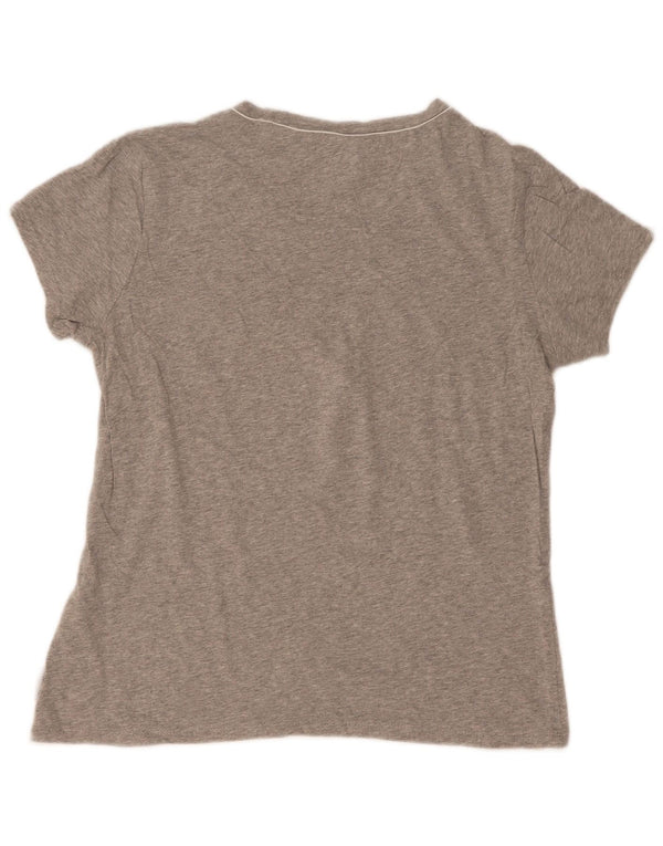 T-shirt grafica Champion da donna Easy Fit, taglia UK 14, grande, grigia chiazzata