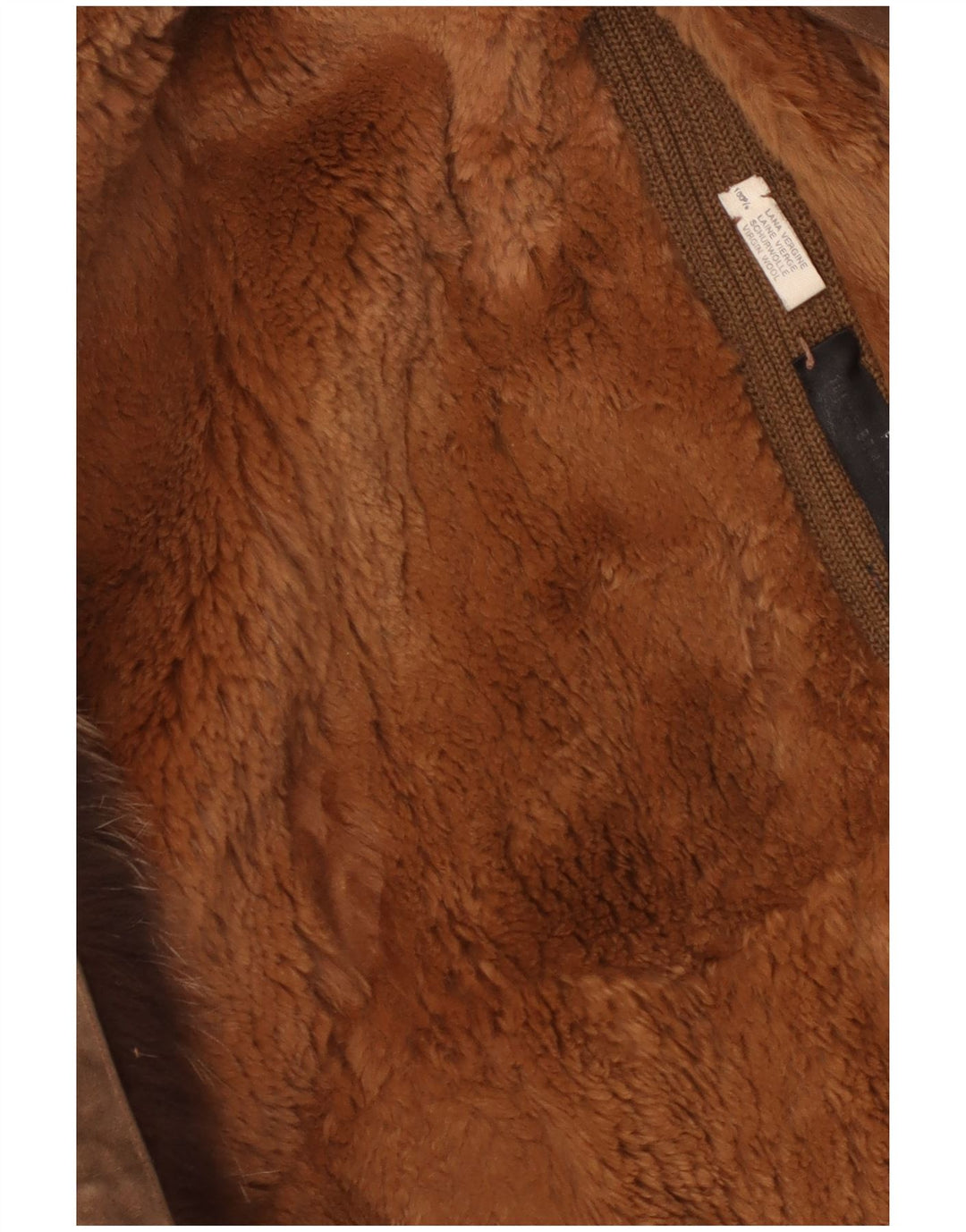 Soprabito vintage da donna in pelle scamosciata Sherpa UK 14 Marrone medio