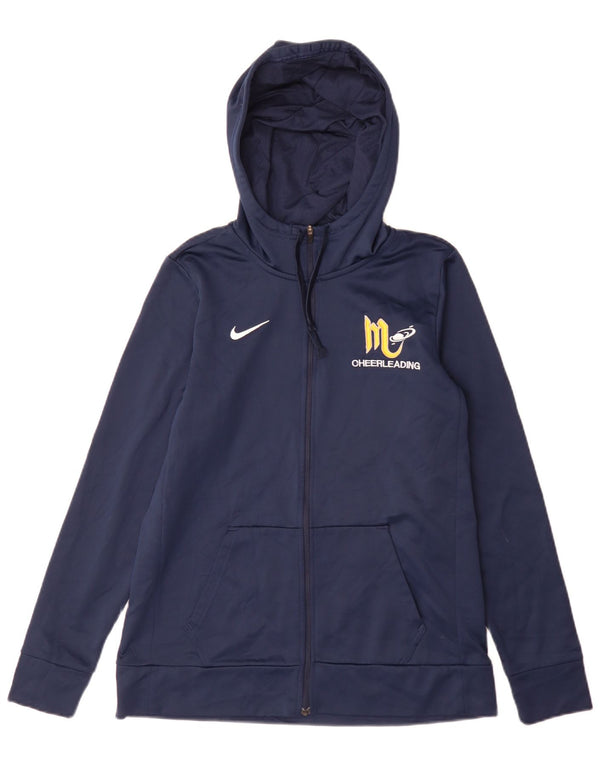 Felpa con cappuccio e zip Nike Mars Cheerleader da donna UK 12 medio blu navy