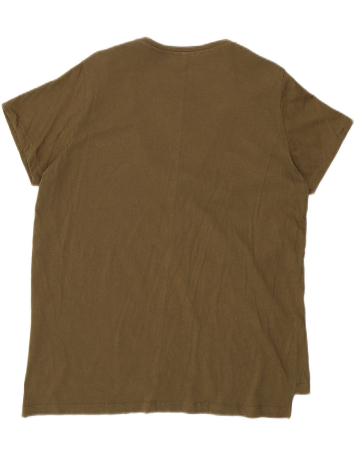 T-shirt Zara da donna Top UK 16 grande kaki