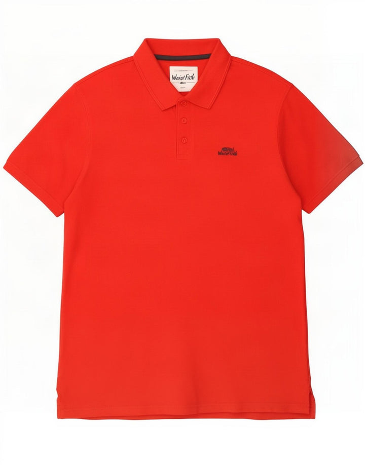 Polo da uomo Weird Fish grande rossa in cotone