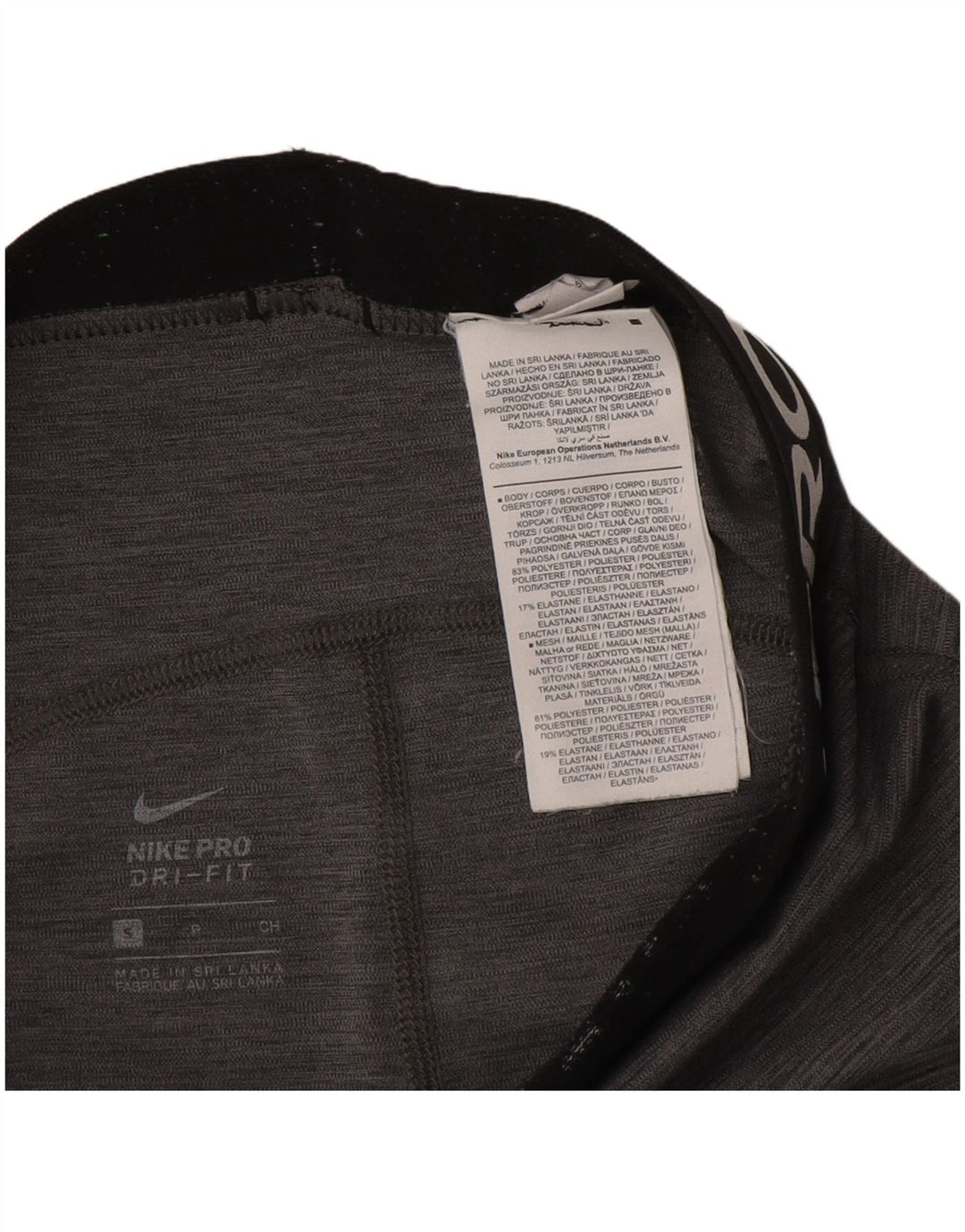 Leggings grafici Nike da donna Dri Fit UK 10 piccolo poliestere chiazzato grigio