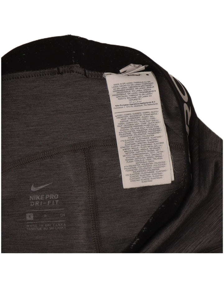 Leggings grafici Nike da donna Dri Fit UK 10 piccolo poliestere chiazzato grigio