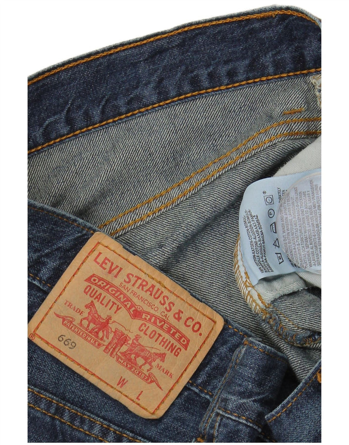 Gonna in denim 669 da donna Levi's W32 grande cotone blu