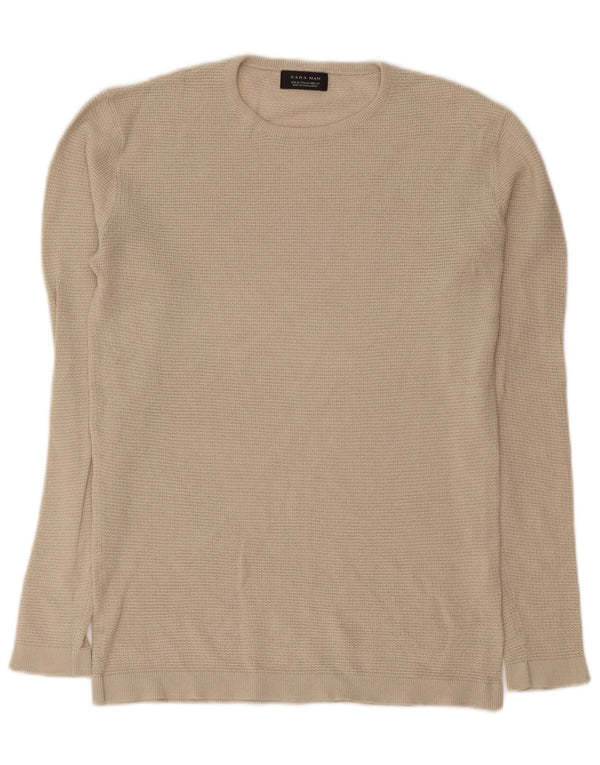 Top Zara da uomo a maniche lunghe beige medio