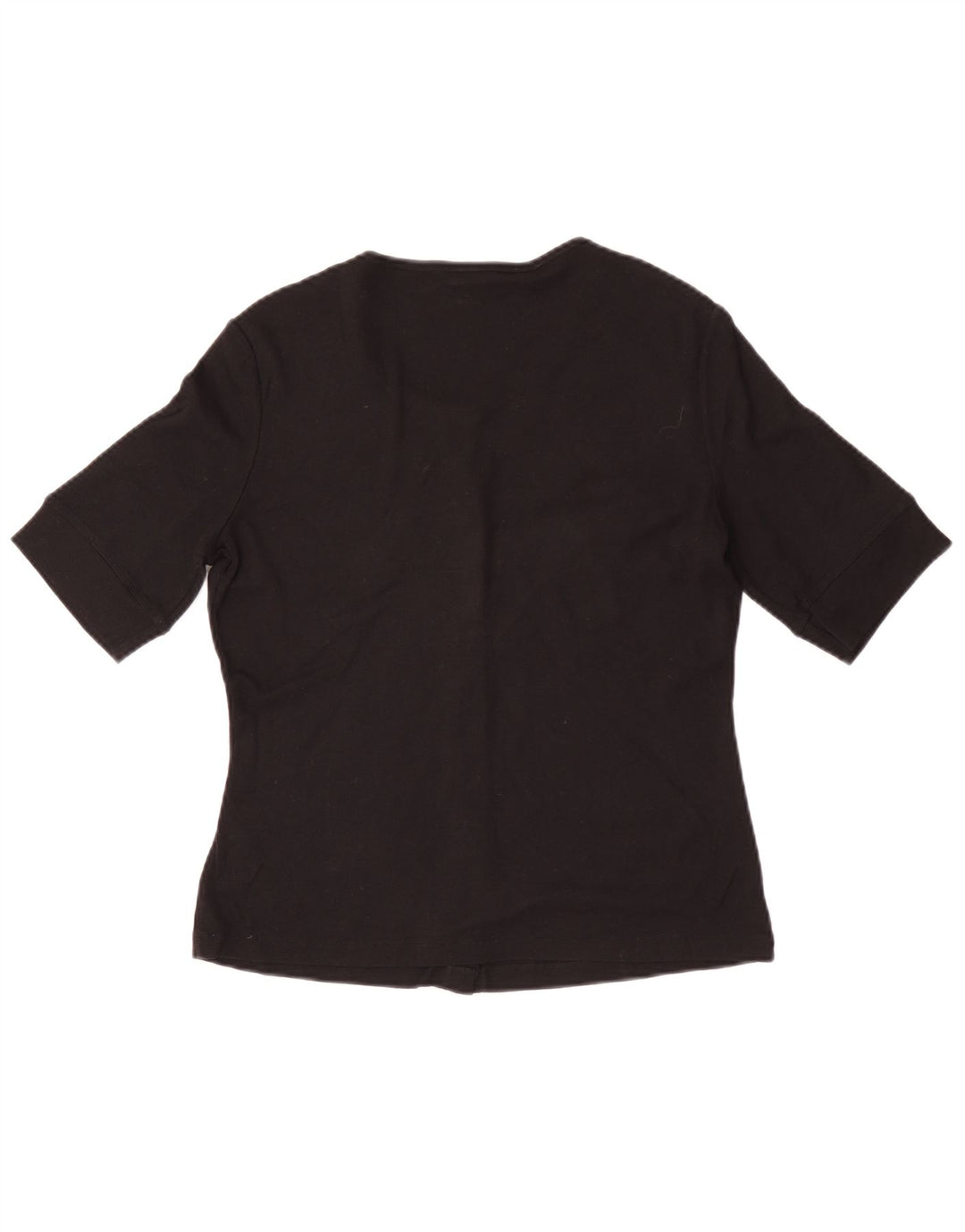 Top cardigan a maniche corte da donna Jigsaw UK 12 medio nero modal