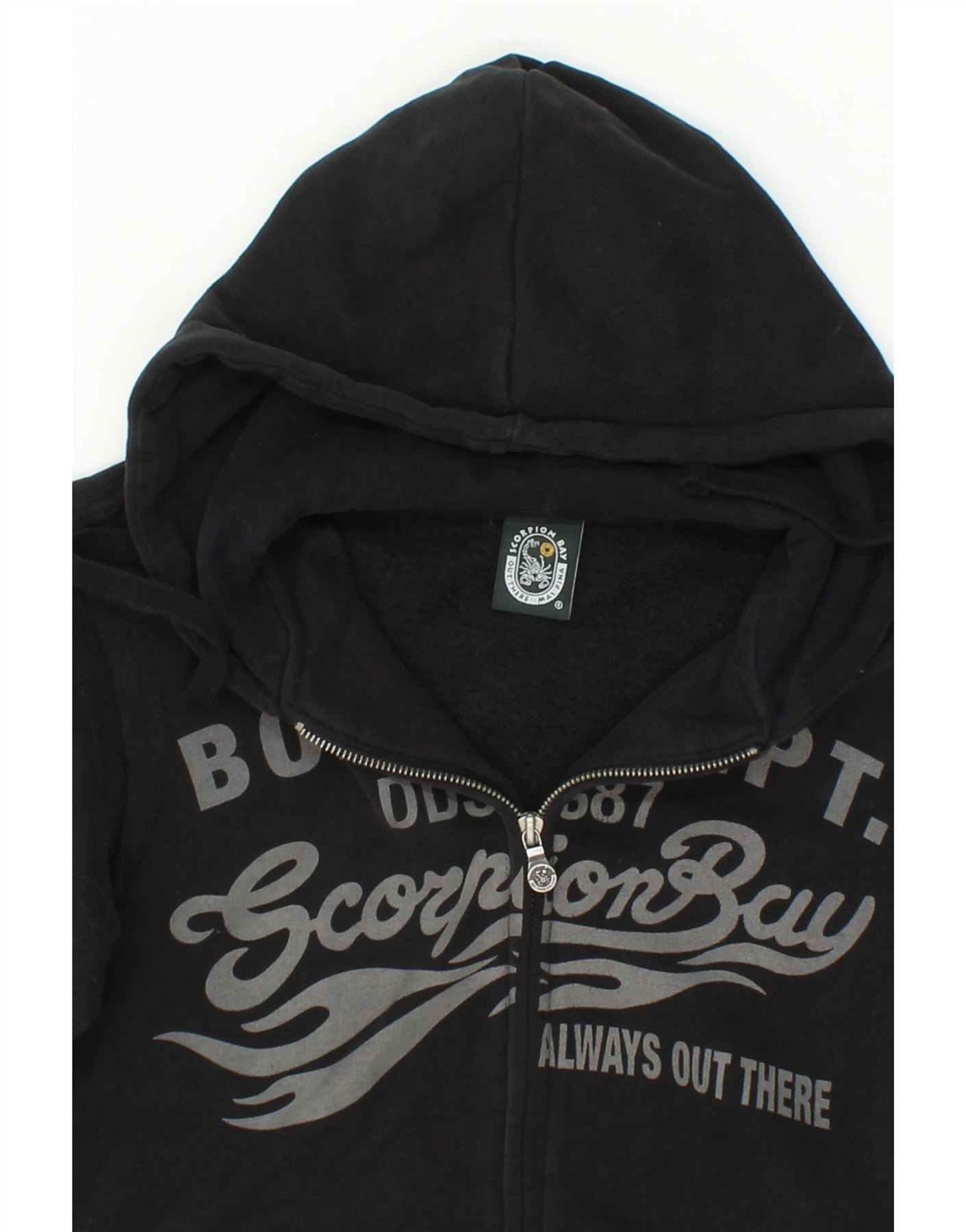 SCORPION BAY Boys Graphic Zip Hoodie Sweater 8-9 Years Medium