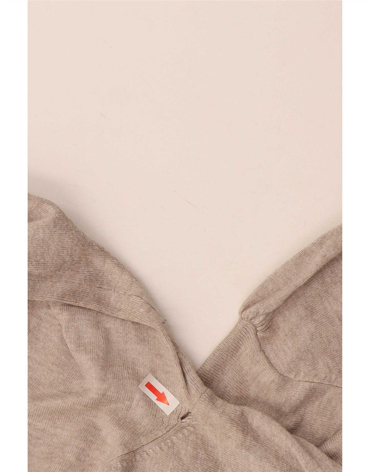Maglione cardigan da donna Marks & Spencer UK 16 Large Beige Viscosa