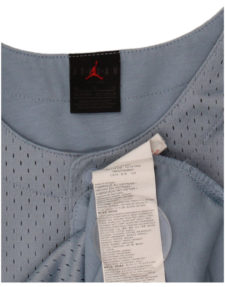 Giacca Top della tuta da ragazzo Jordan 13-14 anni in cotone blu