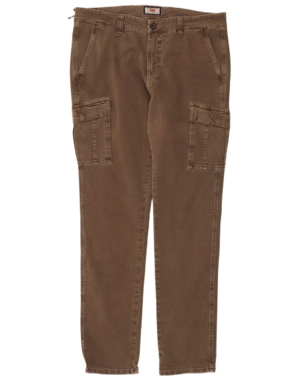 CARRERA Uomo VERONA Pantaloni cargo slim IT 50 Large W36 L32 Marrone Cotone