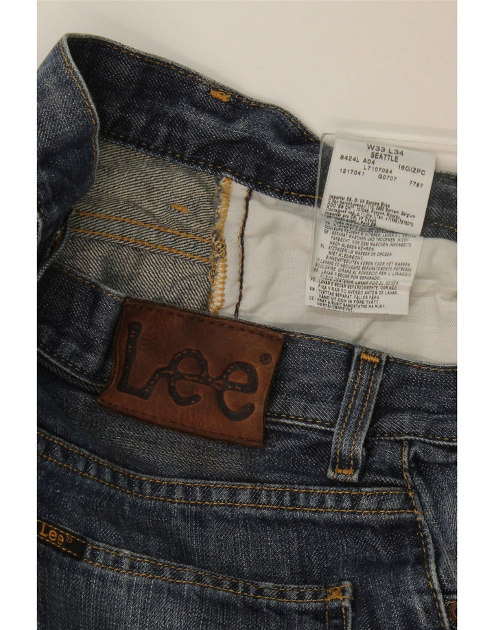 Jeans dritti Lee Seattle da donna W33 L34 cotone blu navy