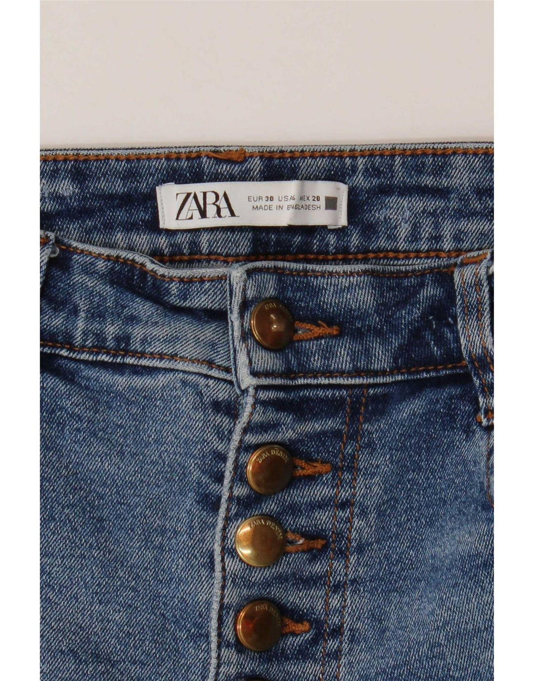 Jeans Bootcut da donna Zara EU 38 Small W28 L25 Cotone blu