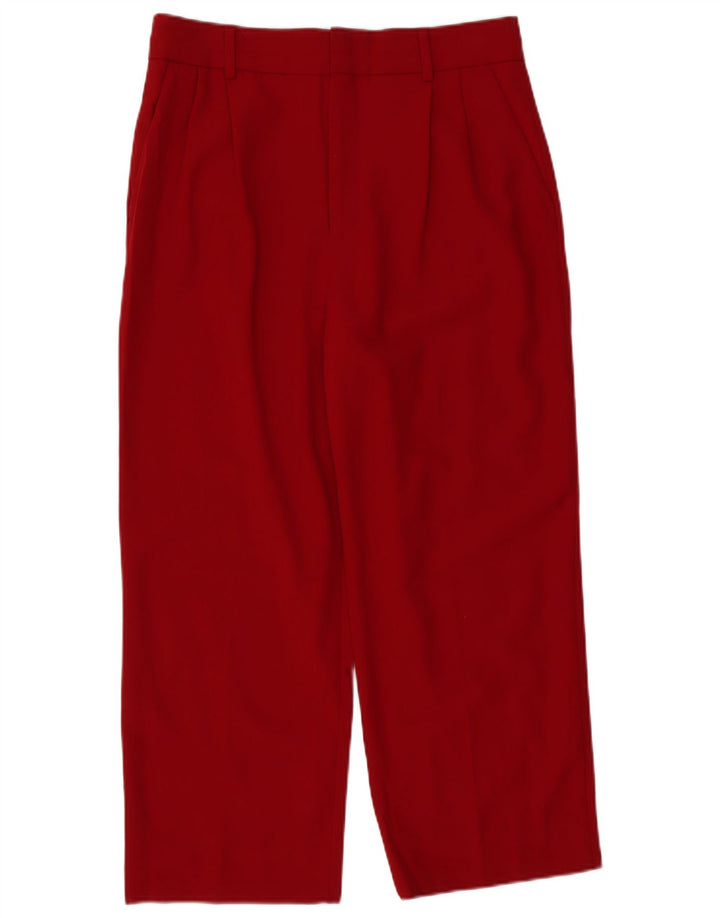 Pantaloni corti con pegging da donna Zara grandi W32 L25 poliestere rosso