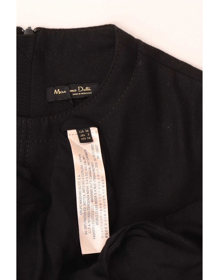 Abito lungo da donna Massimo Dutti EU 34 2XS Lana nera