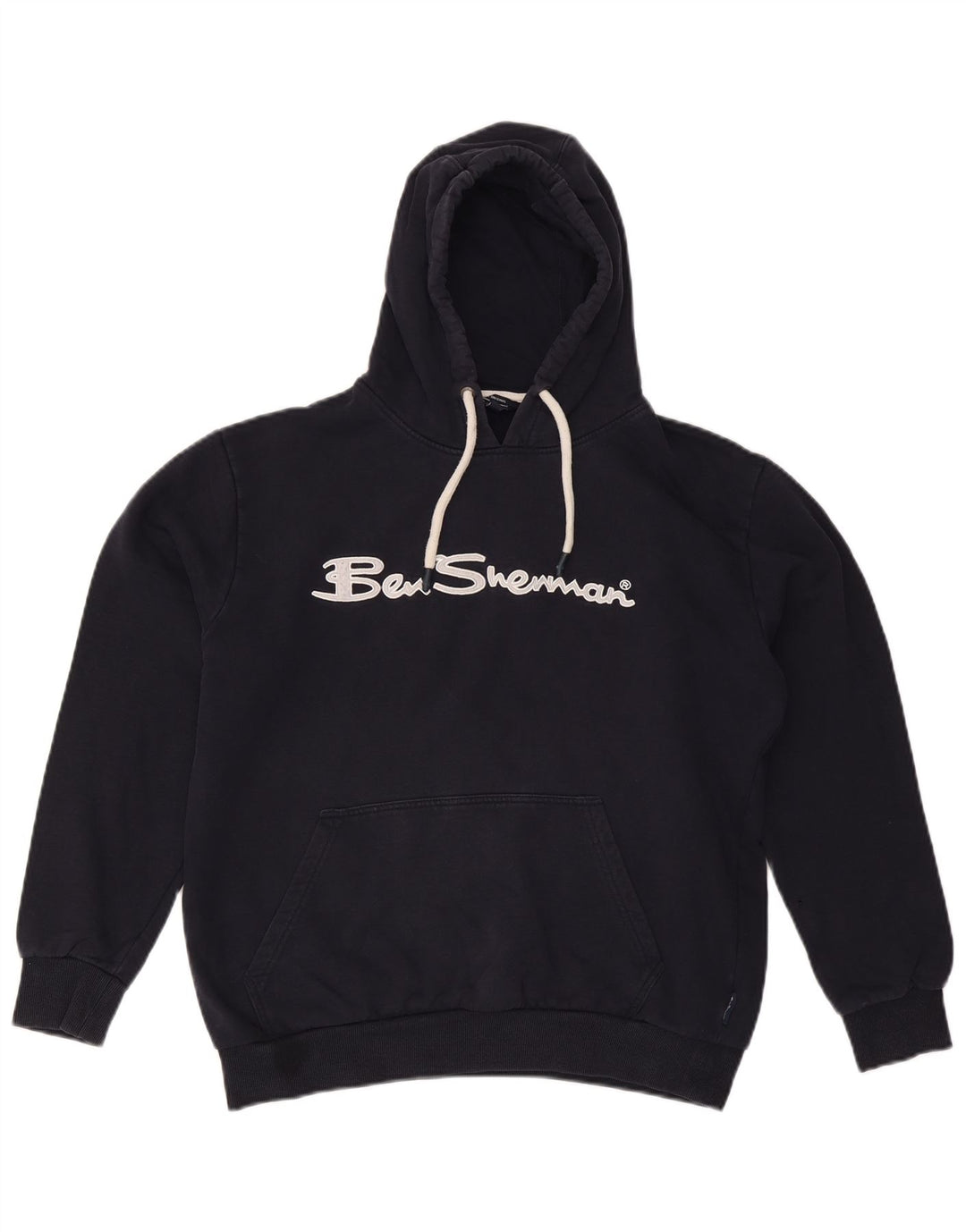 Maglione con cappuccio grafico oversize da donna BEN SHERMAN UK 16 Large Blu Navy