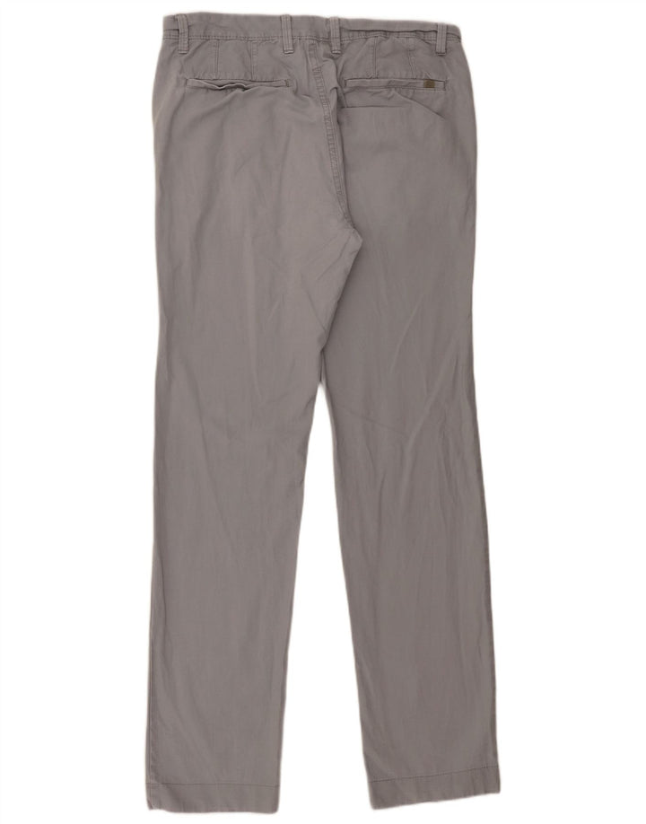 Pantaloni chino dritti da uomo Marks & Spencer W32 L33 cotone grigio