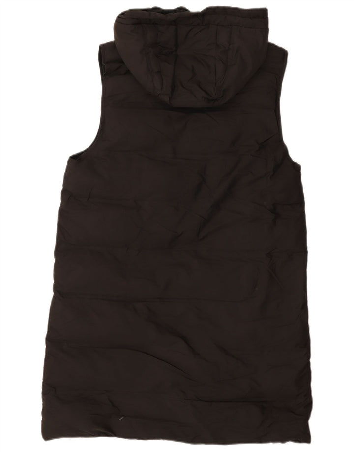 Gilet imbottito con cappuccio da donna Zara UK 10 piccolo poliestere nero