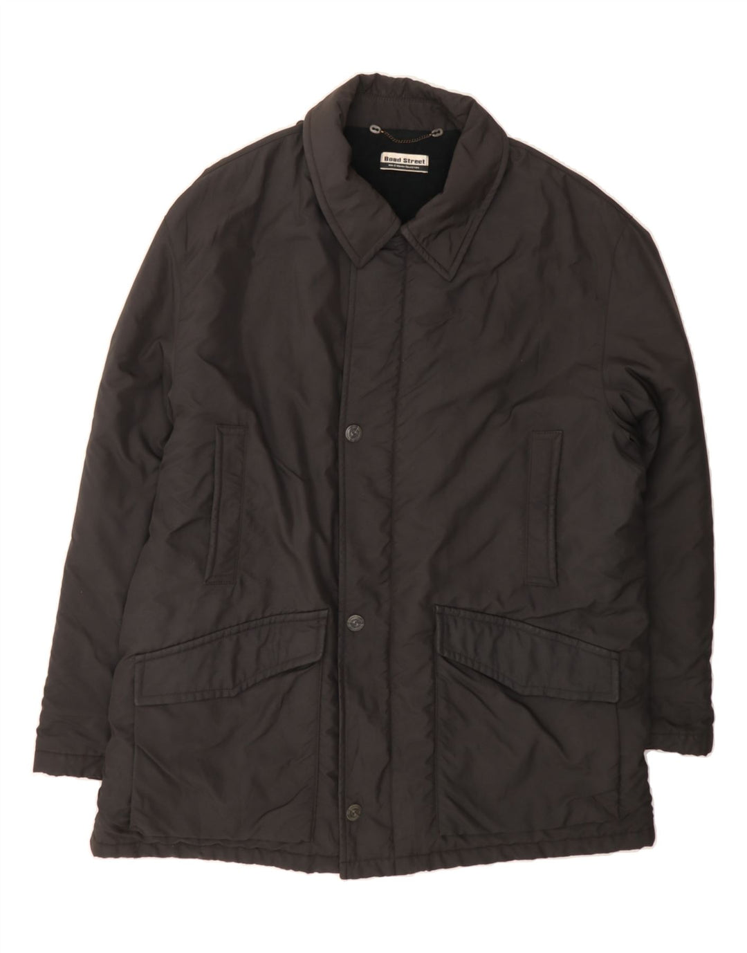 BOND STREET Mens Windbreaker Coat UK 42 XL Black Vintage Bond Street and Second-Hand Bond Street from Messina Hembry 