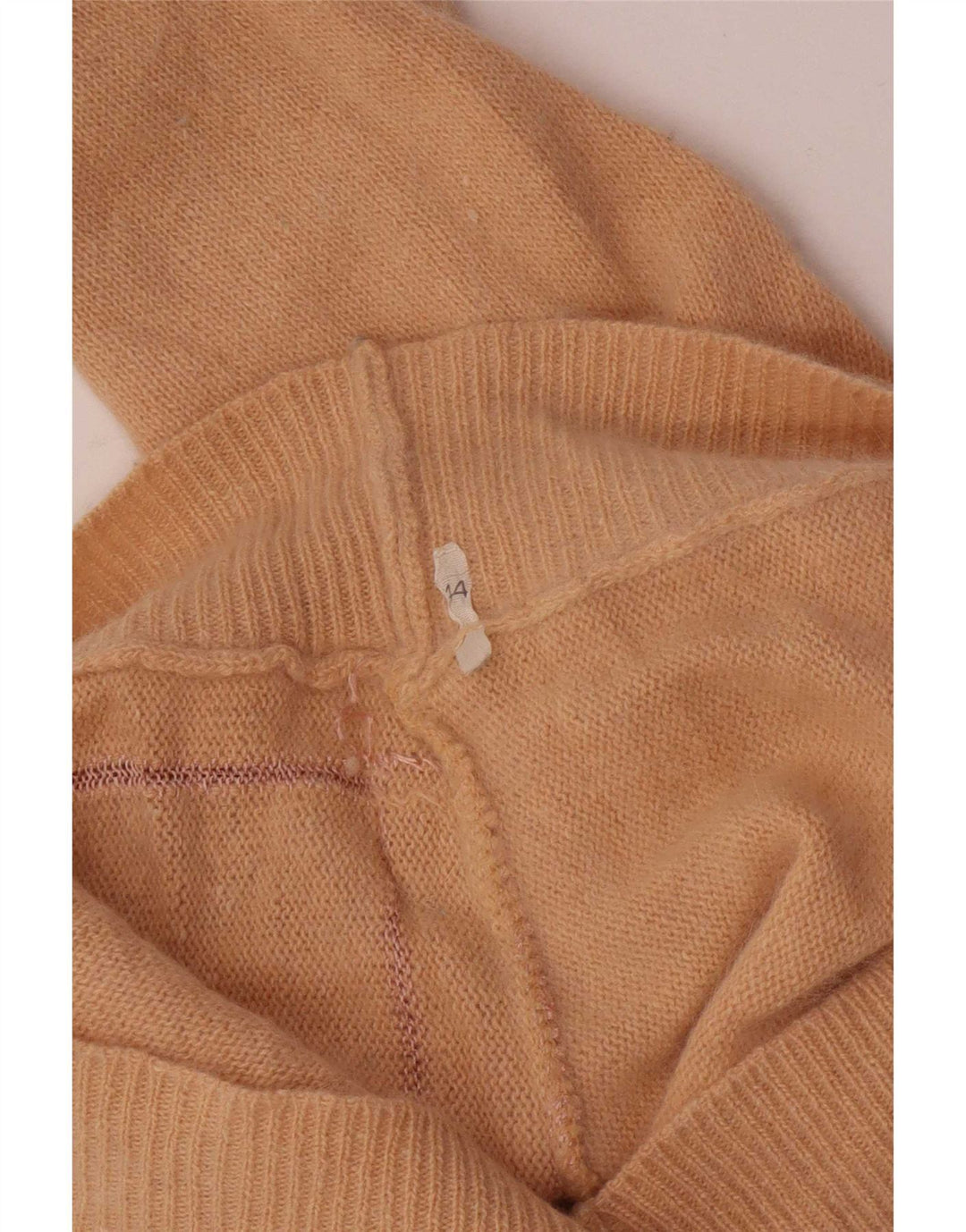 Maglione maglione vintage da donna con collo alto IT 44 rosa medio geometrico