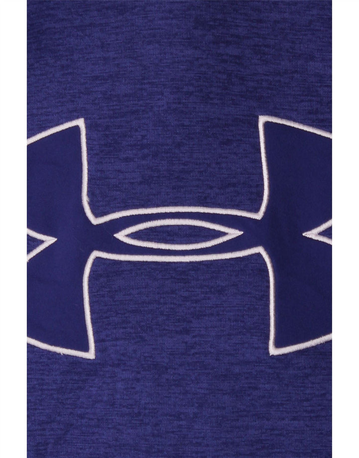 Felpa con cappuccio grafica da donna Under Armour UK 12 Medium Navy Blue Flecked