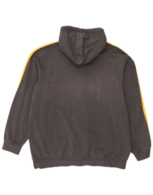 Felpa con cappuccio e zip Adidas da uomo 2XL in cotone grigio