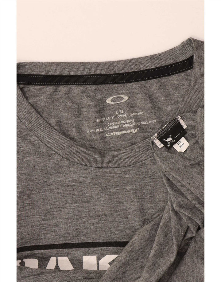 T-shirt grafica da uomo con vestibilità regolare Oakley, grande, grigia