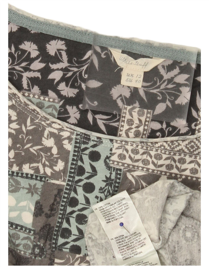 WHITE STUFF Camicetta da donna Top UK 12 Patchwork multicolore medio