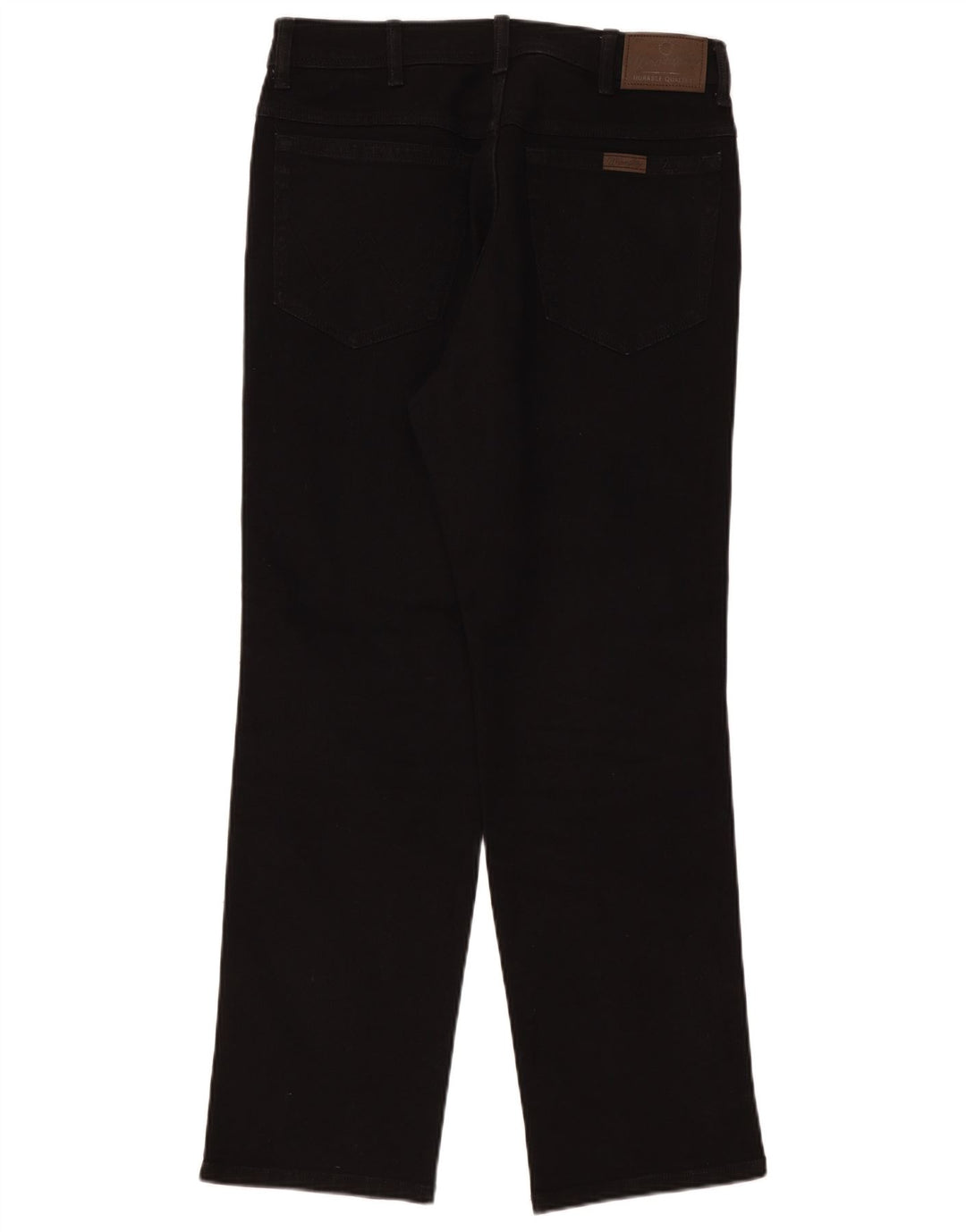 Jeans dritti regolari da uomo Wrangler W34 L30 cotone nero