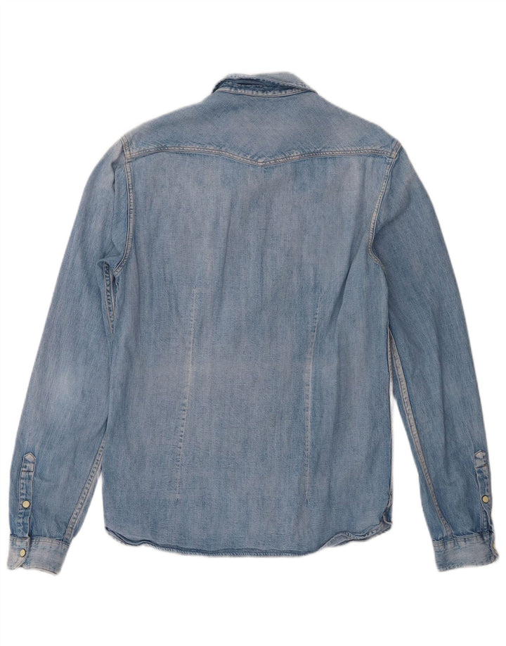 Camicia di jeans slim da uomo Scotch & Soda in cotone blu medio