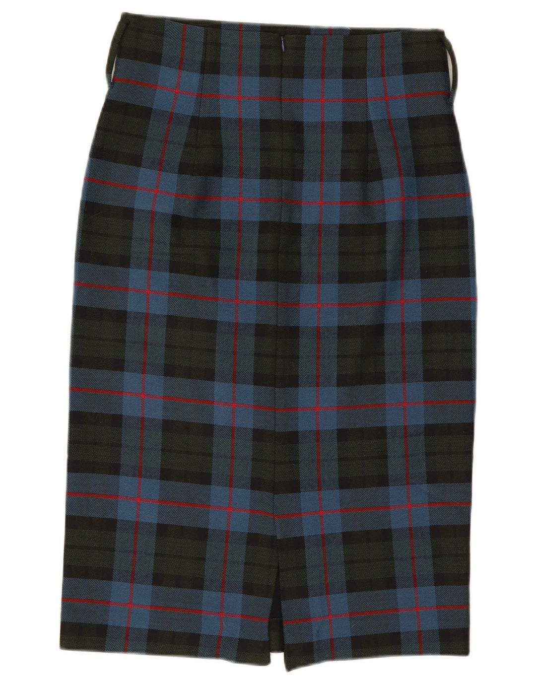 Gonna longuette longuette da donna Zara grande W32 in poliestere scozzese blu