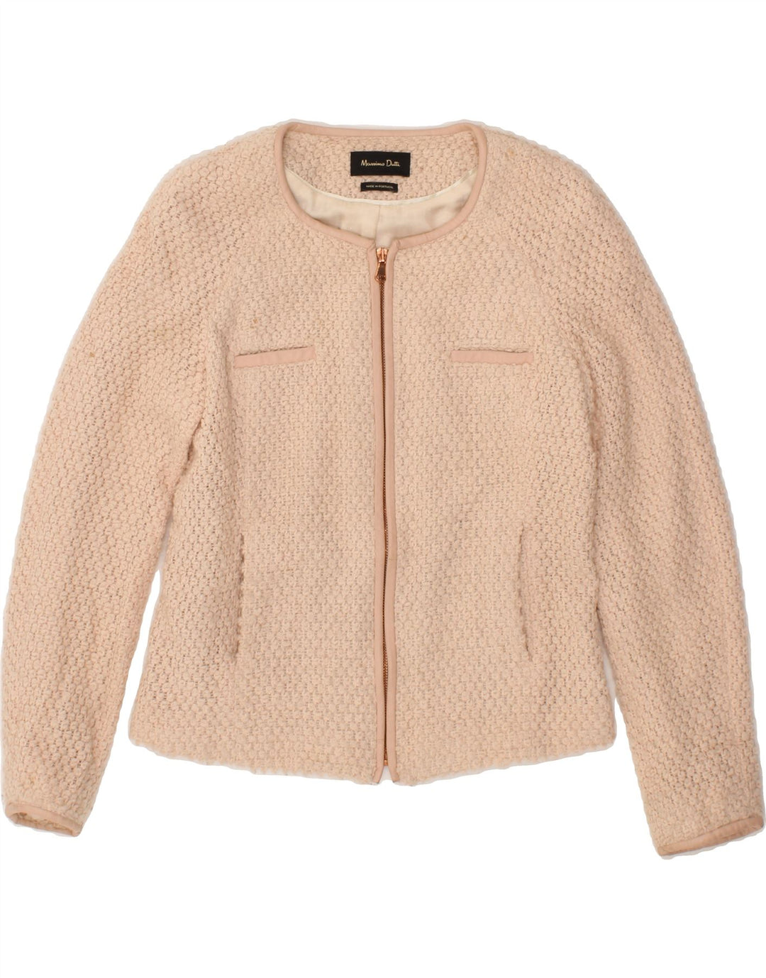 MASSIMO DUTTI Womens Blazer Jacket EU 38 Small Pink Acrylic Vintage Massimo Dutti and Second-Hand Massimo Dutti from Messina Hembry 