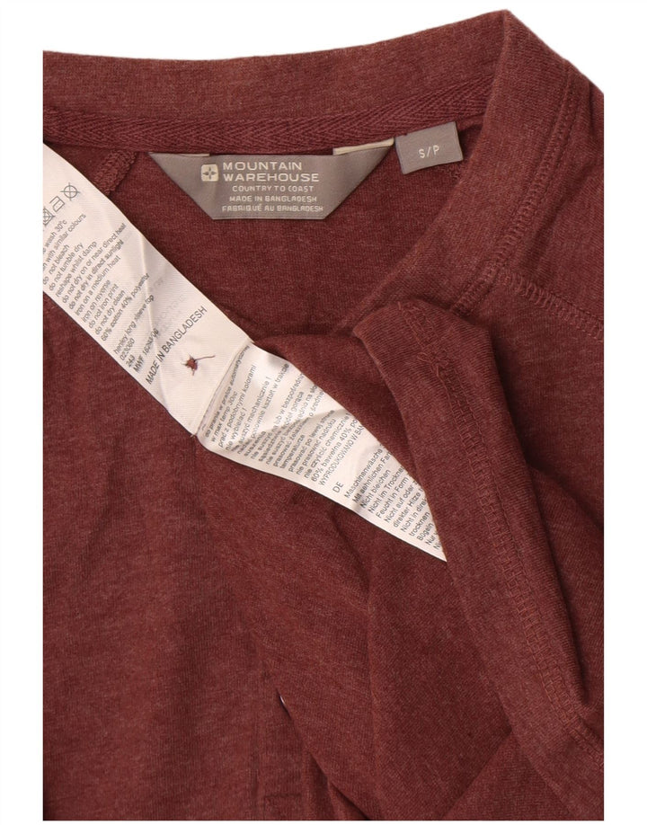Mountain Warehouse Top da uomo a maniche lunghe piccolo in cotone bordeaux