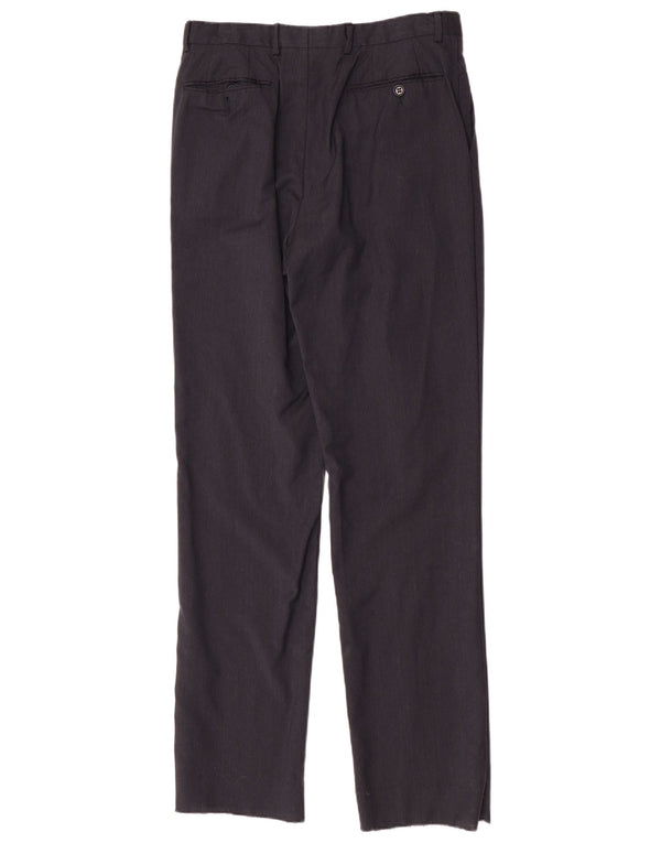 Pantaloni da Abito Dritti Trussardi Uomo IT 48 Medio W32 L34 Blu Navy