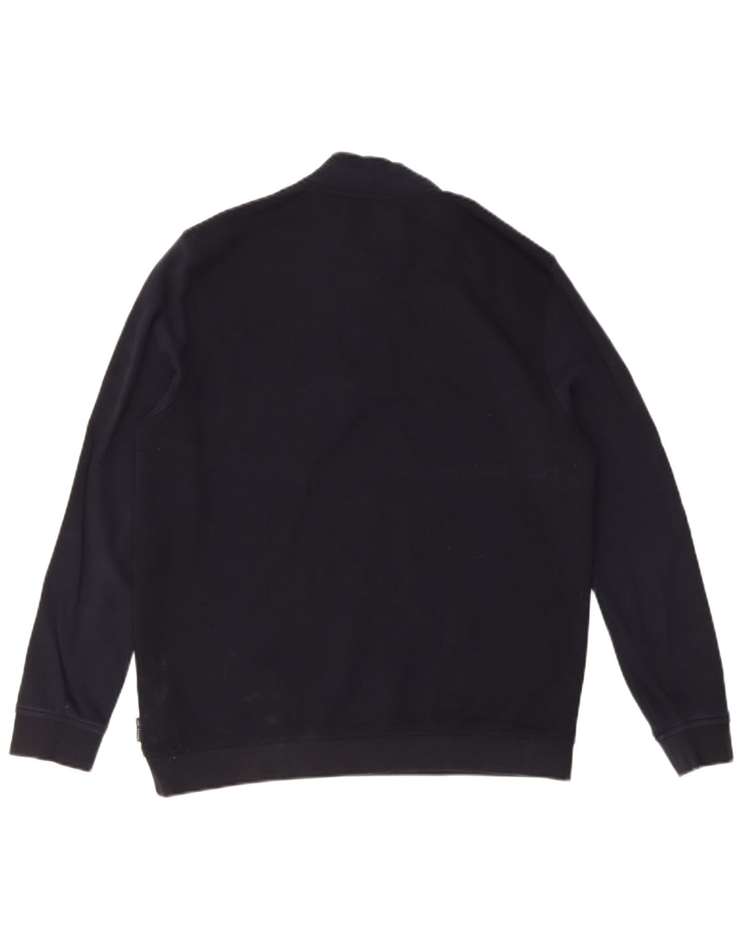 Felpa da uomo con collo con zip Ted Baker, taglia 4, grande, in poliestere blu navy