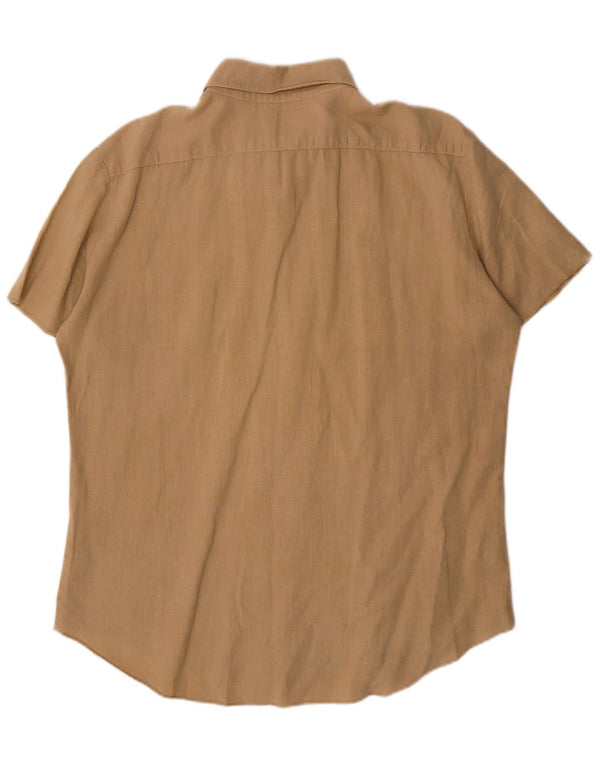 Camicia a maniche corte da uomo Energie Lino beige medio
