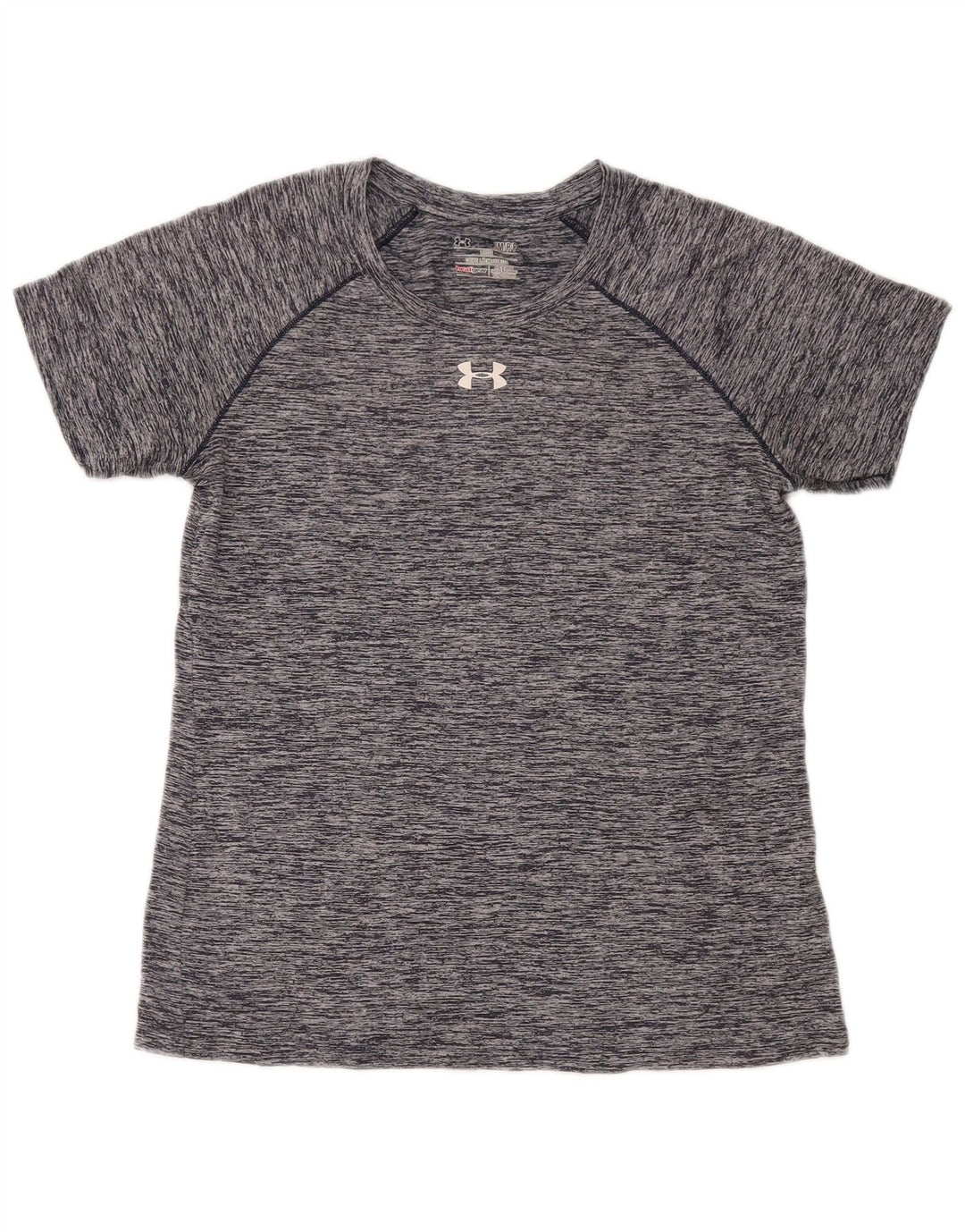 Maglietta Under Armour da uomo Heat Gear Top in poliestere chiazzato grigio piccolo