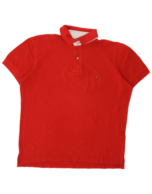 Polo da uomo Tommy Hilfiger grande rossa in cotone