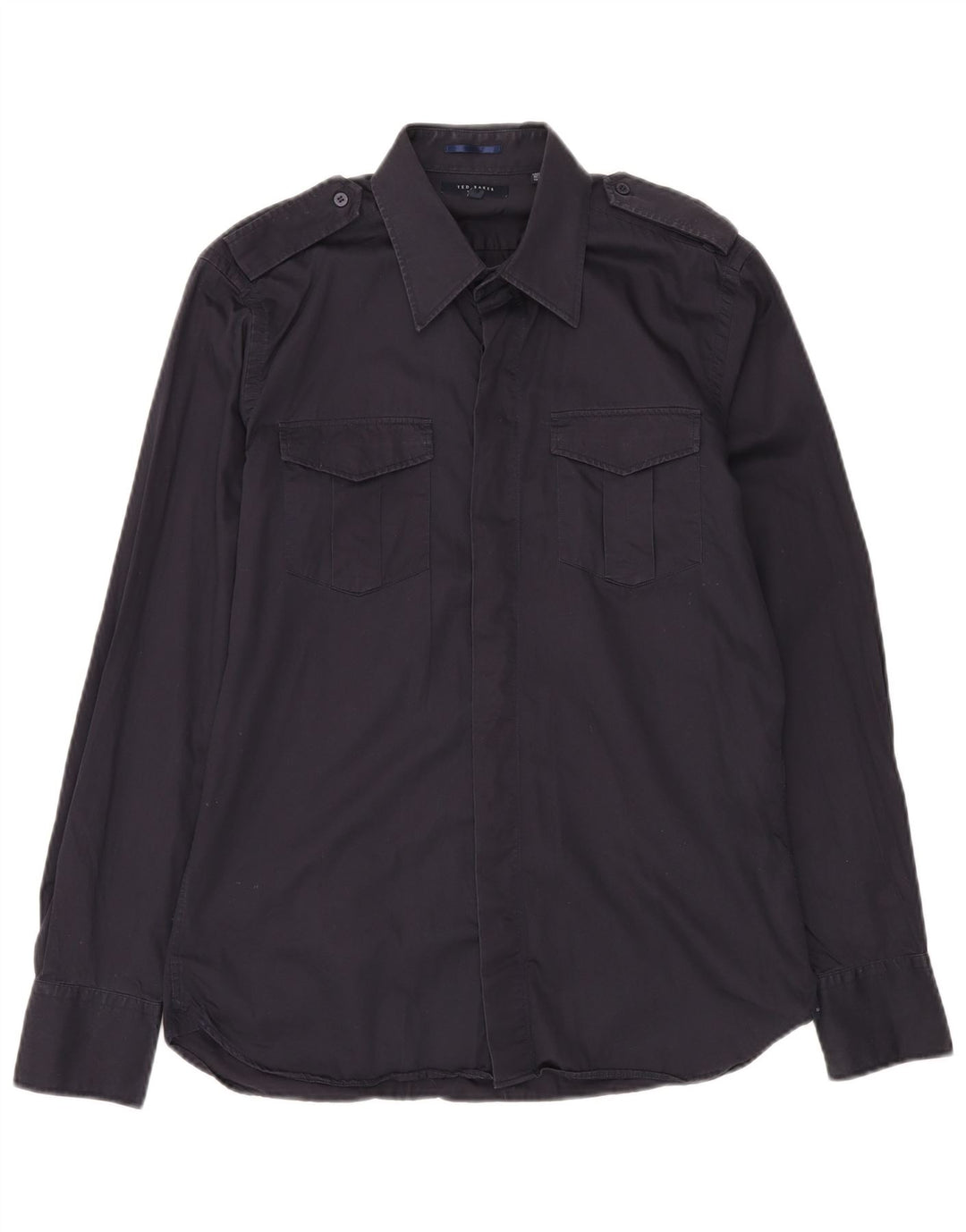 Camicia militare da uomo TED BAKER taglia 4 grande blu navy