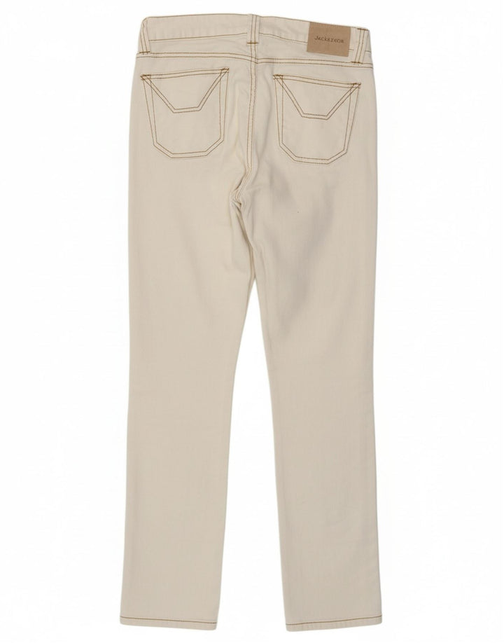 JECKERSON Womens Slim Jeans W31 L32 White Cotton
