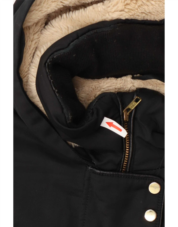 Giacca Parka con cappuccio da donna Zara UK 10 piccola nera