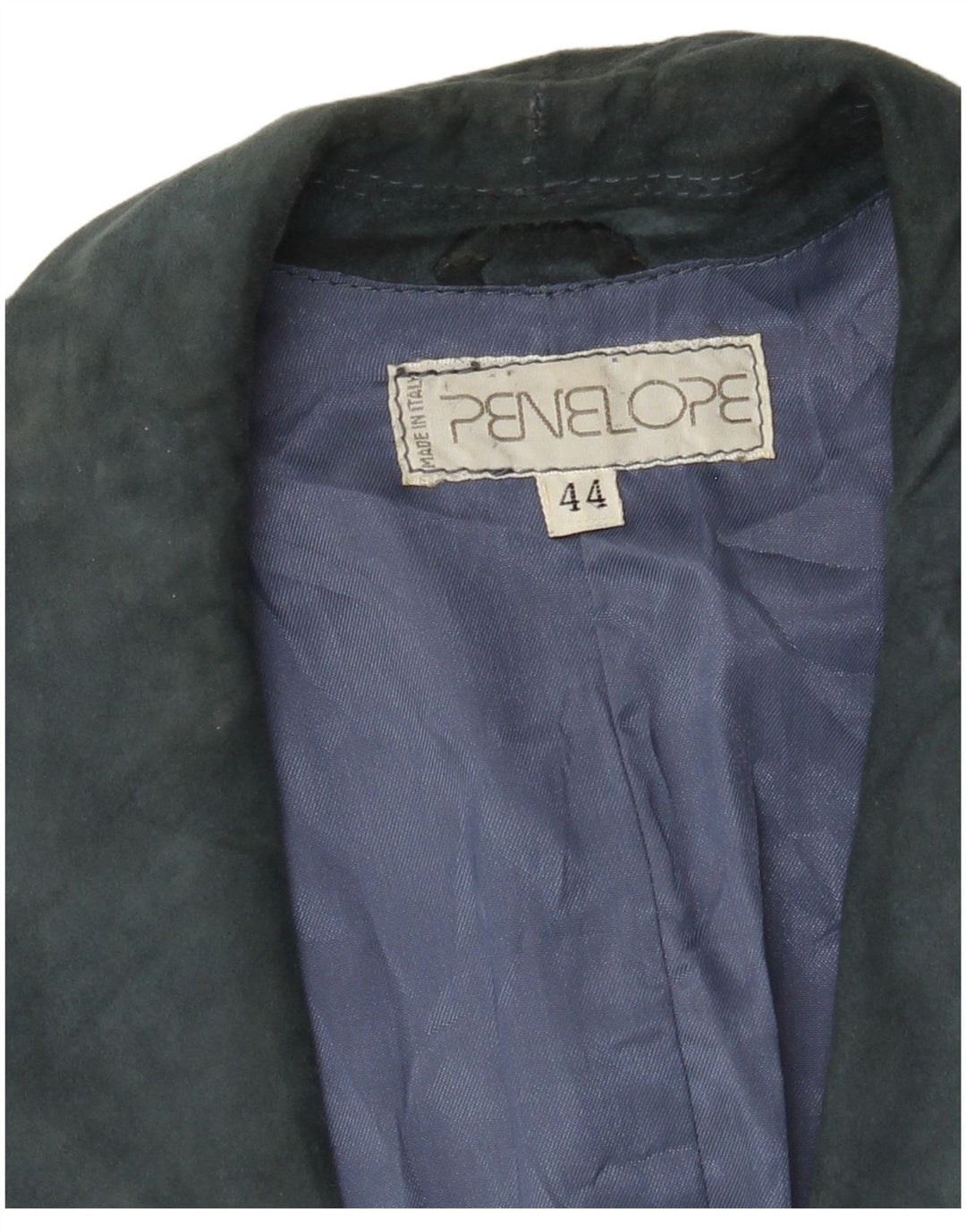 PENELOPE Gilet Donna in Pelle Scamosciata IT 44 Blu Medio